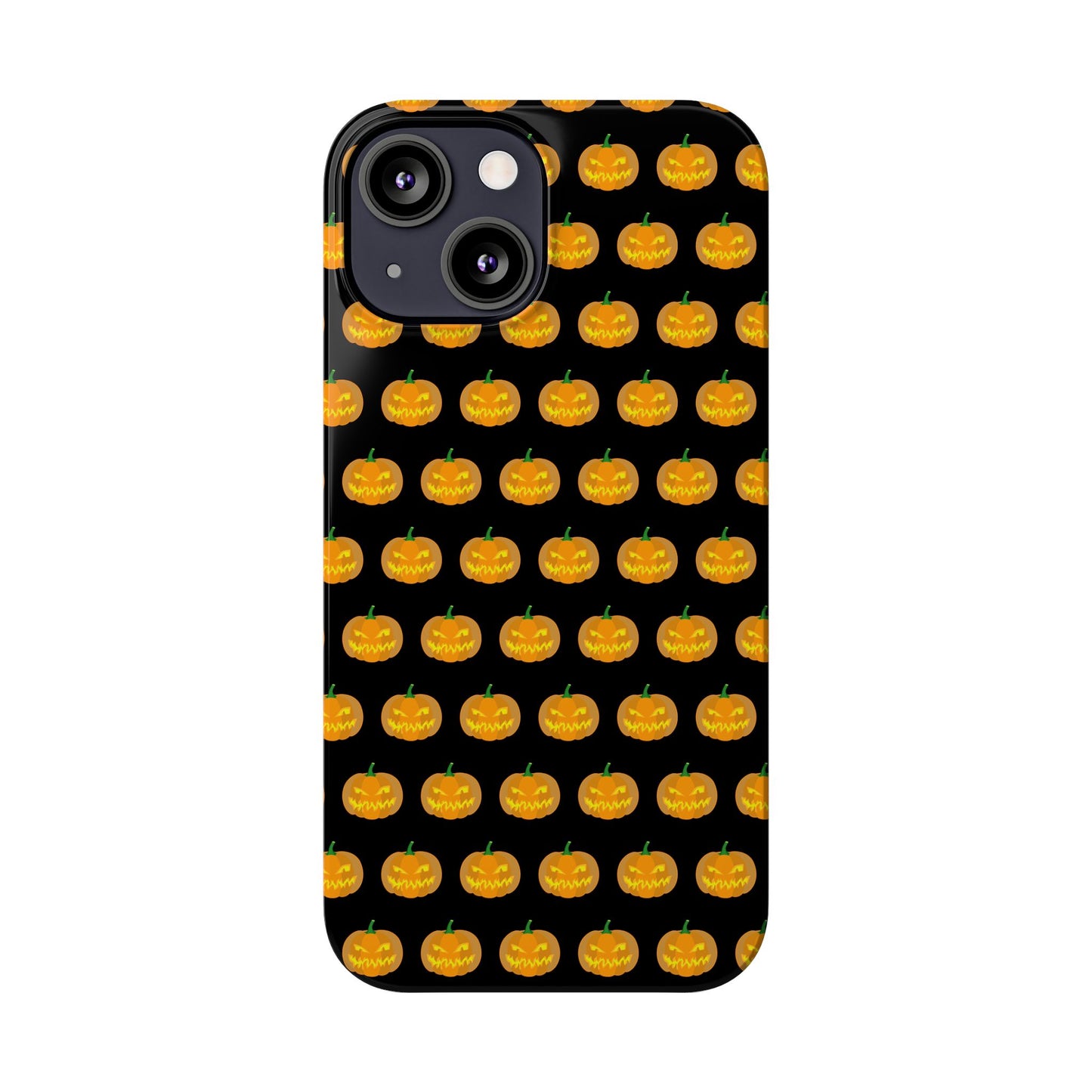 Halloween Pumpkin Slim Phone Cases, Fall Accessories, Cute Cell Phone Covers, Festive Gifts for Halloween Lovers, Seasonal Decor