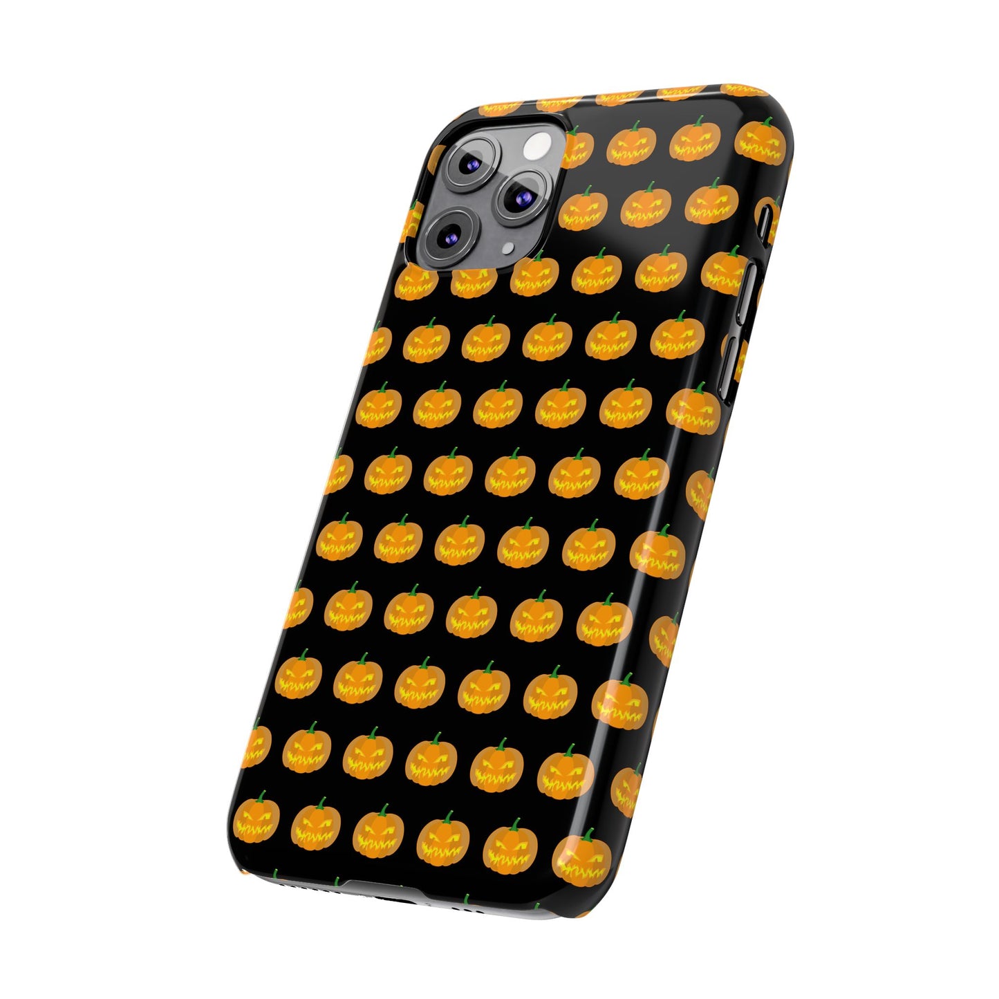 Halloween Pumpkin Slim Phone Cases, Fall Accessories, Cute Cell Phone Covers, Festive Gifts for Halloween Lovers, Seasonal Decor