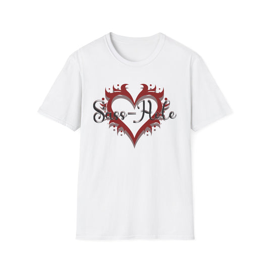 Sass-Hole T-Shirt with Heart Design, Casual Tee, Graphic Shirt, Sassy Girl Day, Everyday Wear