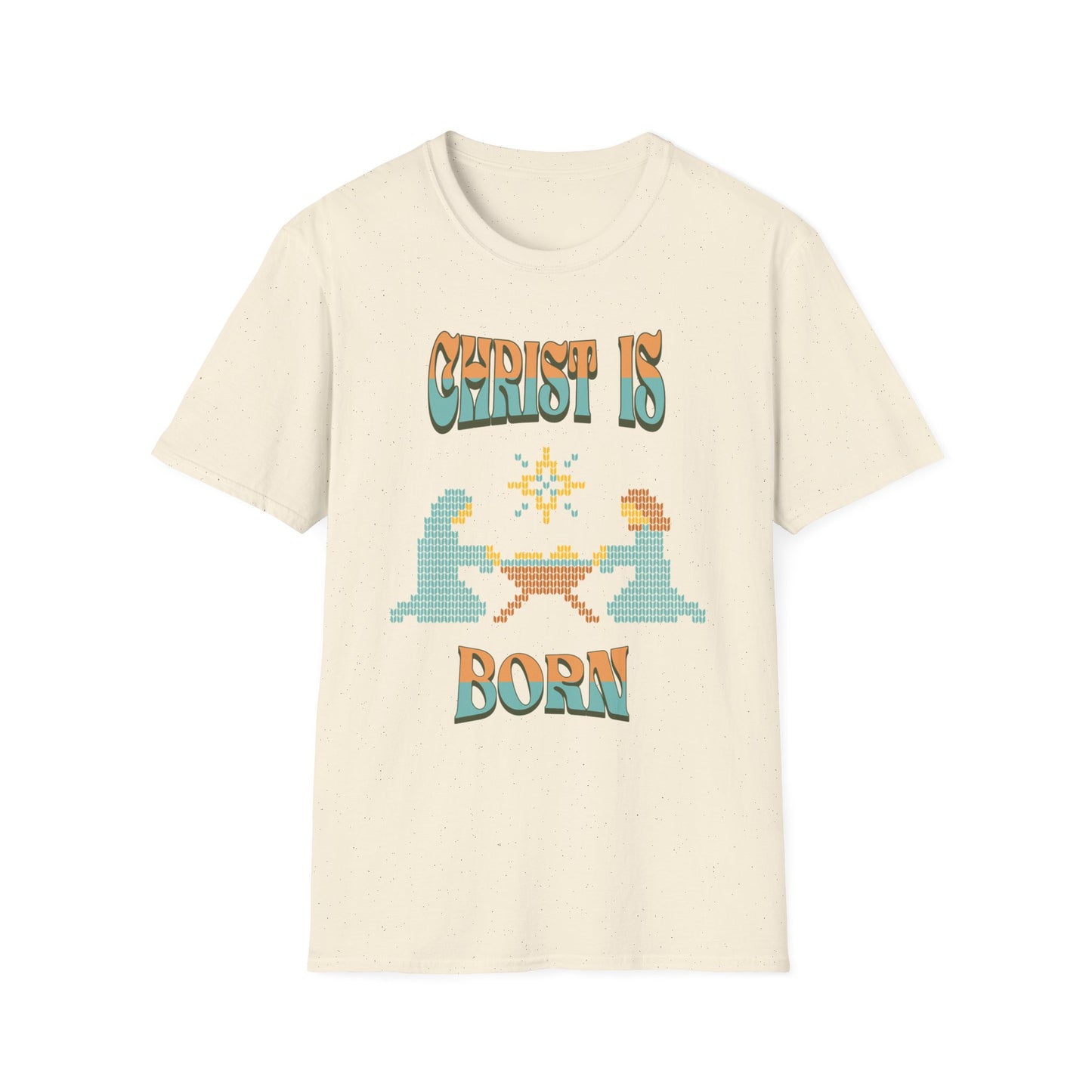 Vintage Christmas T-Shirt: 'Christ Is Born' Graphic