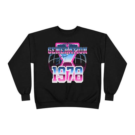 Retro Generation 1978 Sweatshirt, Vintage Inspired Crewneck, Eco-Friendly Apparel, Perfect Gift for Birthdays, Nostalgic Fashion