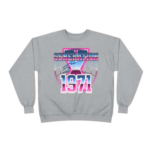 Retro Generation 1971 Sweatshirt, Vintage Crewneck, Unisex Eco-Friendly Clothing, Gift for Retro Lovers, Casual Wear