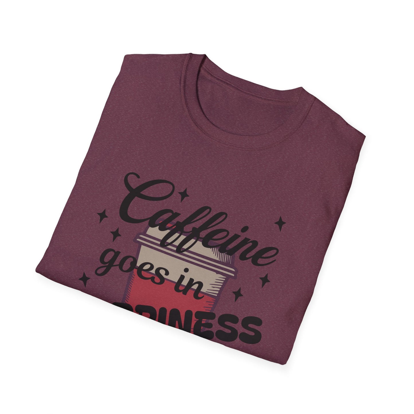 Caffeine & Happiness T-Shirt, Funny Coffee Lover Tee, Unisex Gift, 2022 Birthday Present, Casual Daily Wear