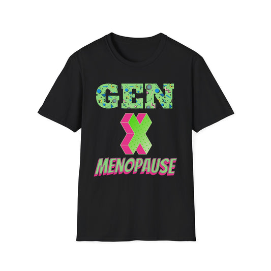 Gen X Menopause Unisex Softstyle T-Shirt - Vintage Aesthetic Tee for Gen X, Vintage Clothing, Gift for Women, Retro Graphic Tee, [...]