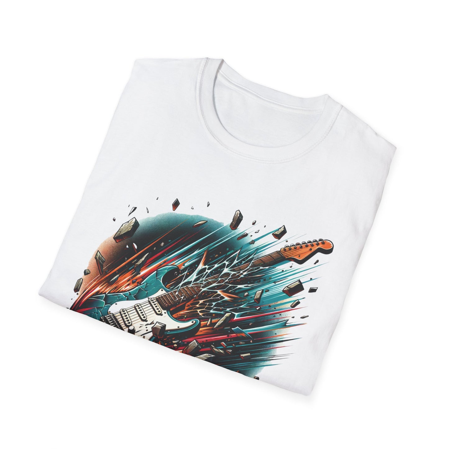 Explosive Guitar Graphic T-Shirt | Unisex Tee for Musicians, Gift for Music Lovers, Casual Wear, Concert Outfit