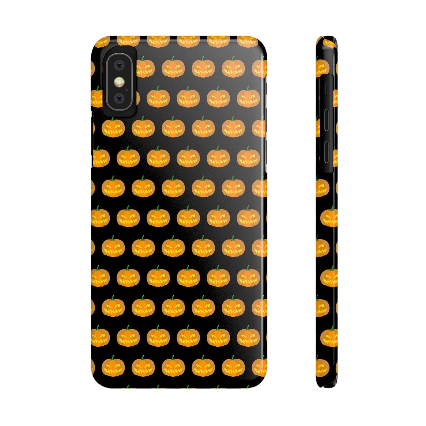 Halloween Pumpkin Slim Phone Cases, Fall Accessories, Cute Cell Phone Covers, Festive Gifts for Halloween Lovers, Seasonal Decor