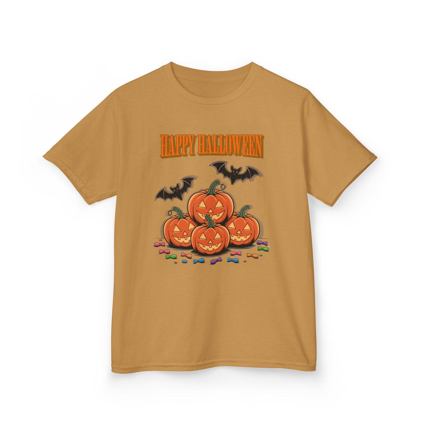 Halloween Kids Tee - Fun Pumpkin and Bat Design, Perfect for Halloween Parties, Fall Celebrations, Cute Casual Wear, Gifts for Kids, [...]